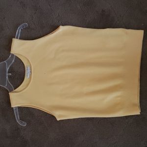 Stretchy pale yellow Casual Corner top / camisole
